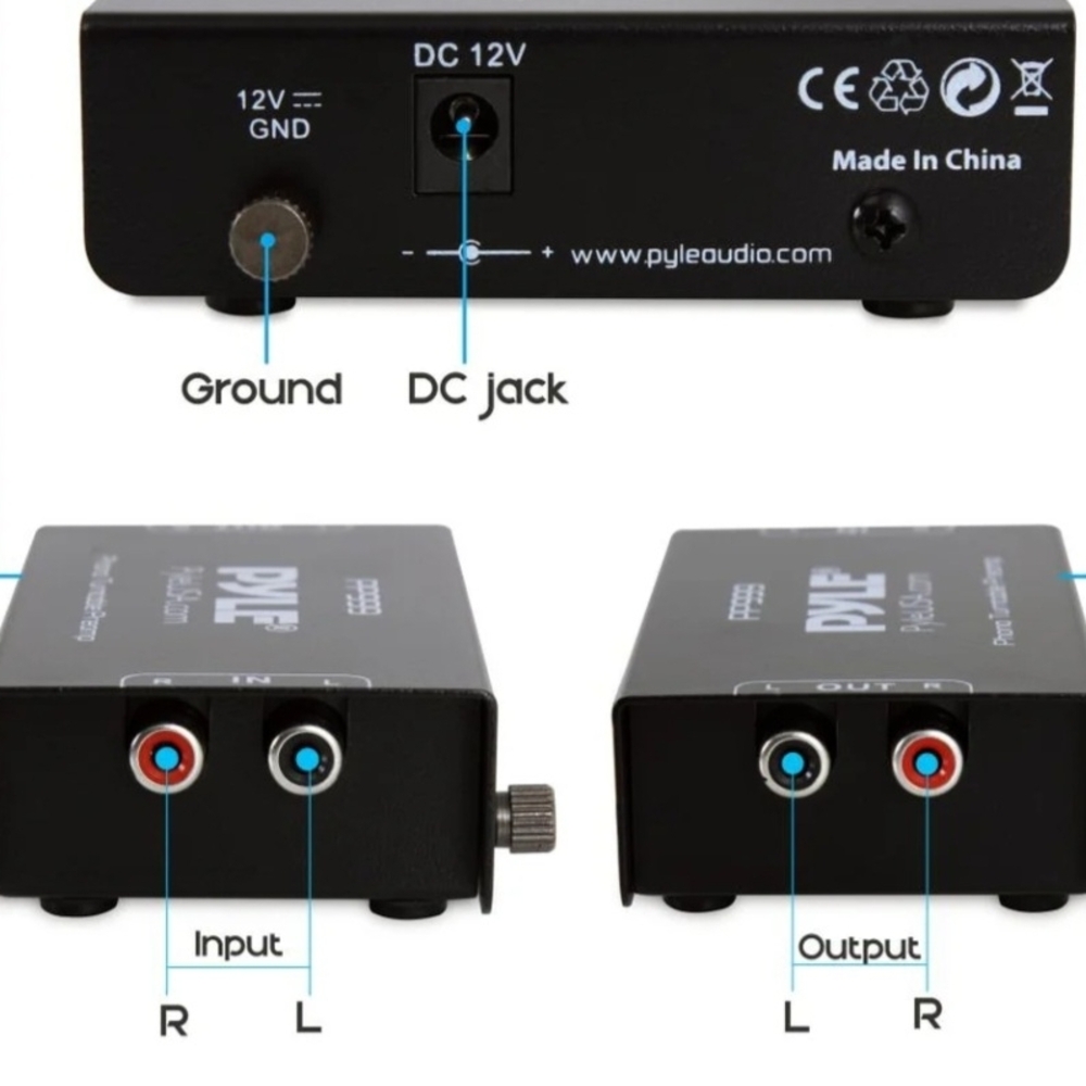Mini Phono Turntable Preamp - Low Noise, RCA Input/Output, Metal Housing - Picture 7 of 7